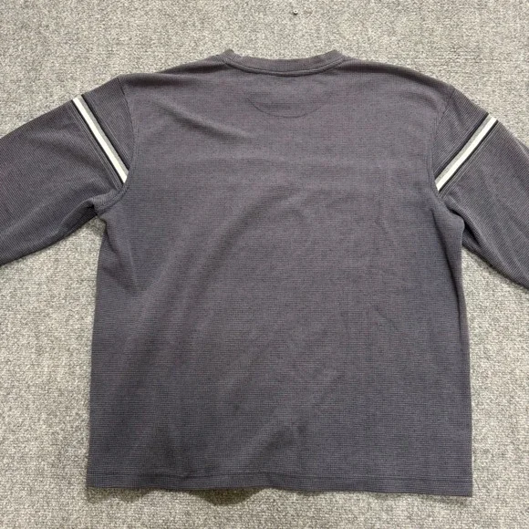 XG Extreme Quality Thermal Longsleeve Shirt Mens L Y2K Striped Skater Cotton - Picture 3 of 6